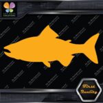 Salmon Fish Silhouette Fishing Sideways Animals Sports Decals Stickers Vinyl - Image 6