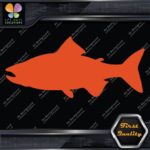 Salmon Fish Silhouette Fishing Sideways Animals Sports Decals Stickers Vinyl - Image 7