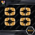 Compatible Polaris Snowmobile Emblem Pack of 4 MINI SIZE Decals Stickers Vinyl - Image 17