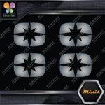 Compatible Polaris Snowmobile Emblem Pack of 4 MINI SIZE Decals Stickers Vinyl - Image 18