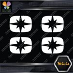 Compatible Polaris Snowmobile Emblem Pack of 4 MINI SIZE Decals Stickers Vinyl - Image 4