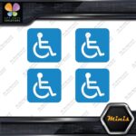 Hadicap Rounded Square Wheelchair Sing Pack of 4 MINI SIZE Decals Stickers Vinyl - Image 11