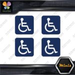 Hadicap Rounded Square Wheelchair Sing Pack of 4 MINI SIZE Decals Stickers Vinyl - Image 12