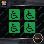 Hadicap Rounded Square Wheelchair Sing Pack of 4 MINI SIZE Decals Stickers Vinyl - Image 14