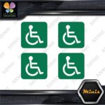 Hadicap Rounded Square Wheelchair Sing Pack of 4 MINI SIZE Decals Stickers Vinyl - Image 15