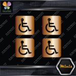 Hadicap Rounded Square Wheelchair Sing Pack of 4 MINI SIZE Decals Stickers Vinyl - Image 19