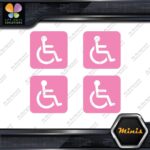 Hadicap Rounded Square Wheelchair Sing Pack of 4 MINI SIZE Decals Stickers Vinyl - Image 21