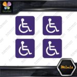 Hadicap Rounded Square Wheelchair Sing Pack of 4 MINI SIZE Decals Stickers Vinyl - Image 22