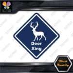 Deer Crossing Warning Sign Xing Diamond Shape Lozenge Decals Stickers Vinyl - Image 12
