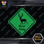 Deer Crossing Warning Sign Xing Diamond Shape Lozenge Decals Stickers Vinyl - Image 14