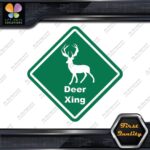 Deer Crossing Warning Sign Xing Diamond Shape Lozenge Decals Stickers Vinyl - Image 15