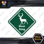 Deer Crossing Warning Sign Xing Diamond Shape Lozenge Decals Stickers Vinyl - Image 16