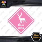 Deer Crossing Warning Sign Xing Diamond Shape Lozenge Decals Stickers Vinyl - Image 21