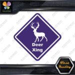 Deer Crossing Warning Sign Xing Diamond Shape Lozenge Decals Stickers Vinyl - Image 22
