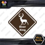 Deer Crossing Warning Sign Xing Diamond Shape Lozenge Decals Stickers Vinyl - Image 24