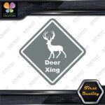 Deer Crossing Warning Sign Xing Diamond Shape Lozenge Decals Stickers Vinyl - Image 5