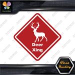 Deer Crossing Warning Sign Xing Diamond Shape Lozenge Decals Stickers Vinyl - Image 8