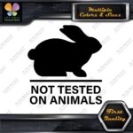 Not Tested On Animals Rabbit Laboratory Protection Bunny Decals Stickers Vinyl - Image 3