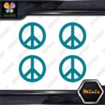 Peace Sign Circle Traditional Classic Pack of 4 MINI SIZE Decals Stickers Vinyl - Image 13