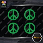 Peace Sign Circle Traditional Classic Pack of 4 MINI SIZE Decals Stickers Vinyl - Image 14
