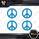 Peace Sign Circle Traditional Classic Pack of 4 MINI SIZE Decals Stickers Vinyl