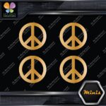 Peace Sign Circle Traditional Classic Pack of 4 MINI SIZE Decals Stickers Vinyl - Image 17