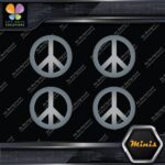 Peace Sign Circle Traditional Classic Pack of 4 MINI SIZE Decals Stickers Vinyl - Image 18