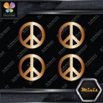 Peace Sign Circle Traditional Classic Pack of 4 MINI SIZE Decals Stickers Vinyl - Image 19