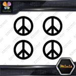 Peace Sign Circle Traditional Classic Pack of 4 MINI SIZE Decals Stickers Vinyl - Image 3