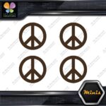 Peace Sign Circle Traditional Classic Pack of 4 MINI SIZE Decals Stickers Vinyl - Image 24