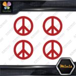 Peace Sign Circle Traditional Classic Pack of 4 MINI SIZE Decals Stickers Vinyl - Image 9