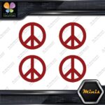 Peace Sign Circle Traditional Classic Pack of 4 MINI SIZE Decals Stickers Vinyl - Image 10