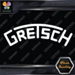 Compatible Gretsch Drums Snares Heads Arched Logo Music Vinyl Decals Stickers - Image 3