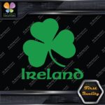 Ireland Clover Shamrock Over Name Country 3 Leaves Logo Decals Stickers Vinyl - Image 15