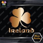 Ireland Clover Shamrock Over Name Country 3 Leaves Logo Decals Stickers Vinyl - Image 19