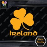 Ireland Clover Shamrock Over Name Country 3 Leaves Logo Decals Stickers Vinyl - Image 7