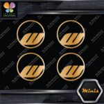 Compatible Work Wheels Rims Circle Emblem Pack 4 MINI SIZE Decals Stickers Vinyl - Image 17