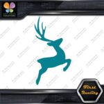 Deer Jumping Male Stag Buck Antlers Plume Hunting Reindeer Decals Stickers Vinyl - Image 13