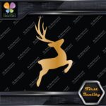 Deer Jumping Male Stag Buck Antlers Plume Hunting Reindeer Decals Stickers Vinyl - Image 17