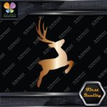Deer Jumping Male Stag Buck Antlers Plume Hunting Reindeer Decals Stickers Vinyl - Image 19