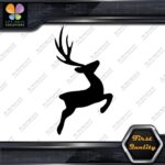 Deer Jumping Male Stag Buck Antlers Plume Hunting Reindeer Decals Stickers Vinyl - Image 3