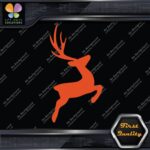 Deer Jumping Male Stag Buck Antlers Plume Hunting Reindeer Decals Stickers Vinyl - Image 6