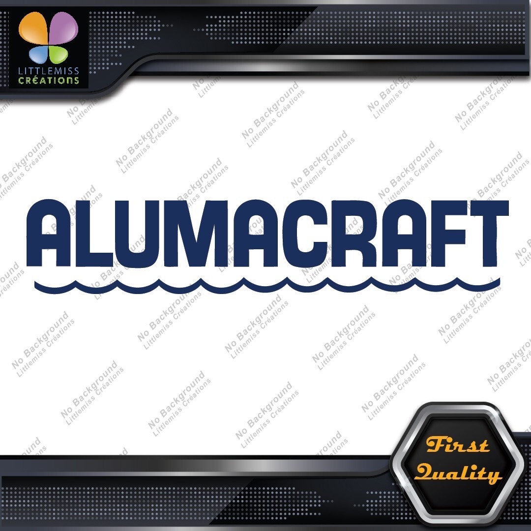 Compatible Alumacraft Boats Vintage Waves Logo No Oval Vinyl Decal Stickers 276803947668 Compatible Alumacraft Boats Vintage Waves Logo No Oval Vinyl Decal Stickers - Image 1