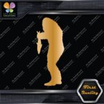 Bigfoot Sasquatch Yeti Holding Fish Sideview Monsters Decals Stickers Vinyl - Image 17