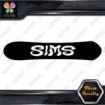 Compatible Sims Wavy Snowboards Hollow Name Letters Sports Decals Stickers Vinyl