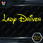 Lady Driven Walt Princess Banner Tuning Girl Power JDM Vinyl Decals Stickers - Image 11