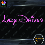 Lady Driven Walt Princess Banner Tuning Girl Power JDM Vinyl Decals Stickers - Image 13