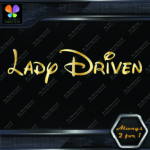 Lady Driven Walt Princess Banner Tuning Girl Power JDM Vinyl Decals Stickers - Image 15