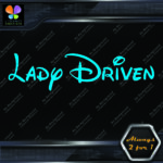 Lady Driven Walt Princess Banner Tuning Girl Power JDM Vinyl Decals Stickers