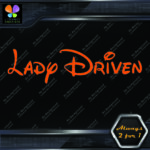 Lady Driven Walt Princess Banner Tuning Girl Power JDM Vinyl Decals Stickers - Image 17